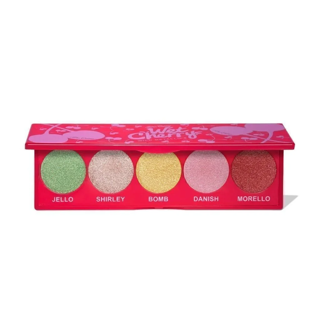 Lime Crime WET CHERRY WILD METALLICS EYE & FACE PALETTE EYESHADOW NIB NEW